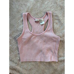 pink cropped tank top